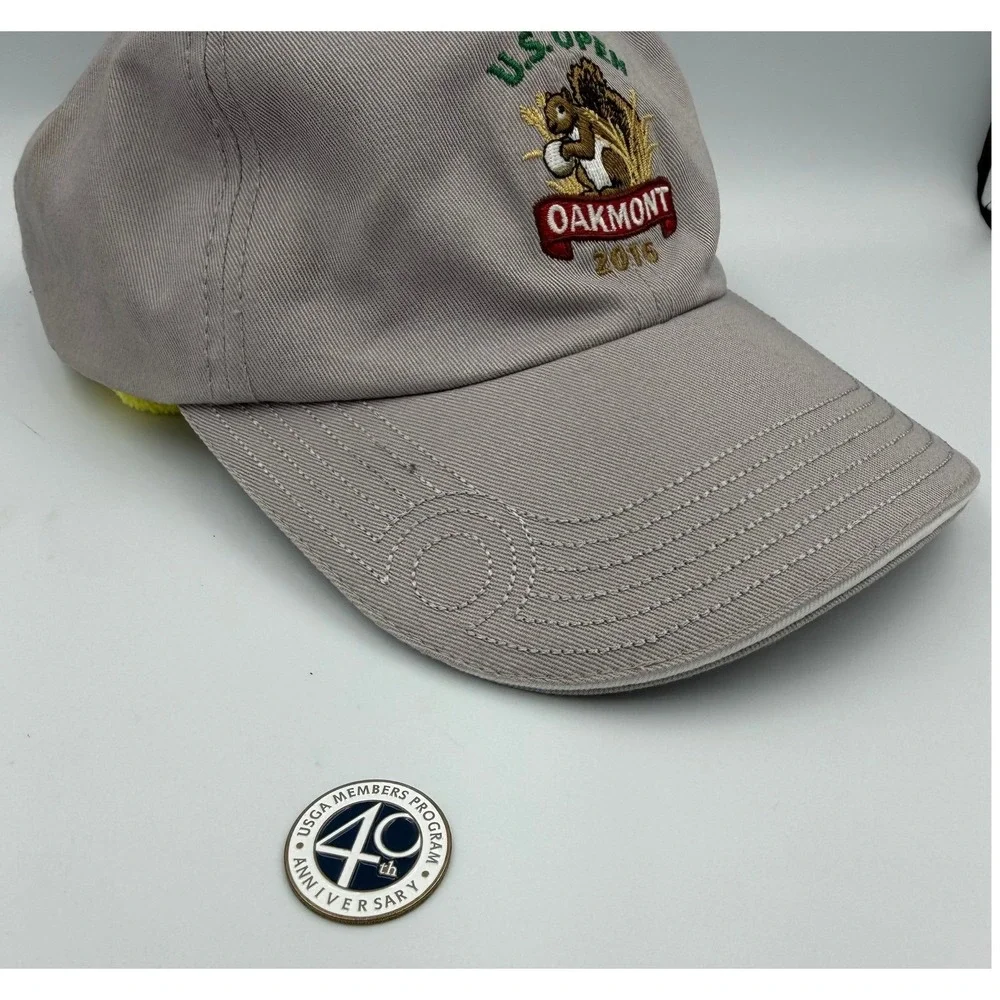 US Open Oakmont 2016 USGA Member Strapback Golf Hat‎ Squirrel Logo Pin